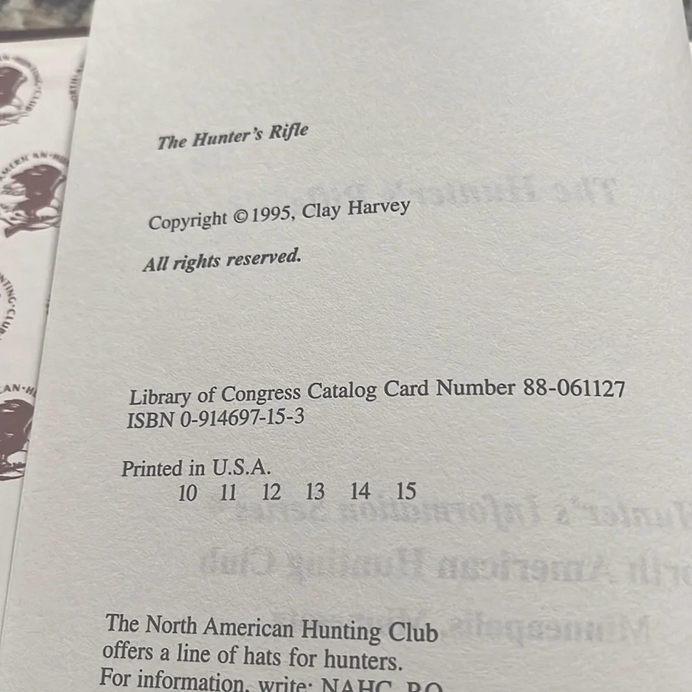 Vintage North American Hunters Club The Hunters Rifle 1995 Hard Cover